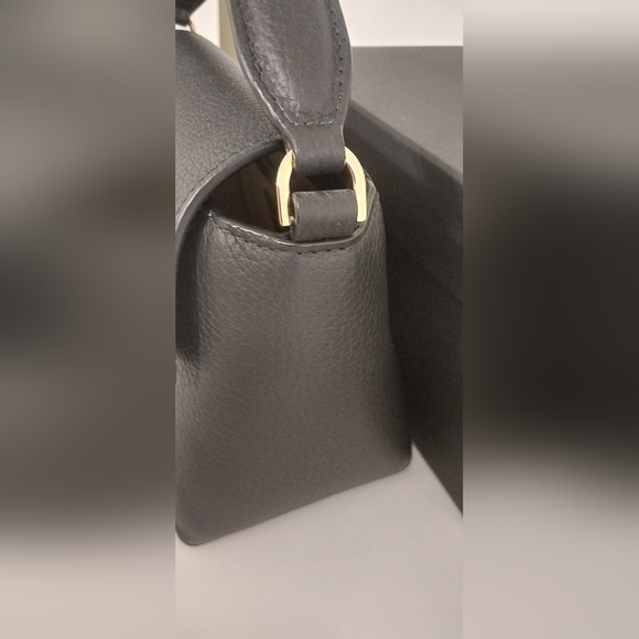 Strathberry Black Leather Mosiac Nano Tote - Picture 5 of 12